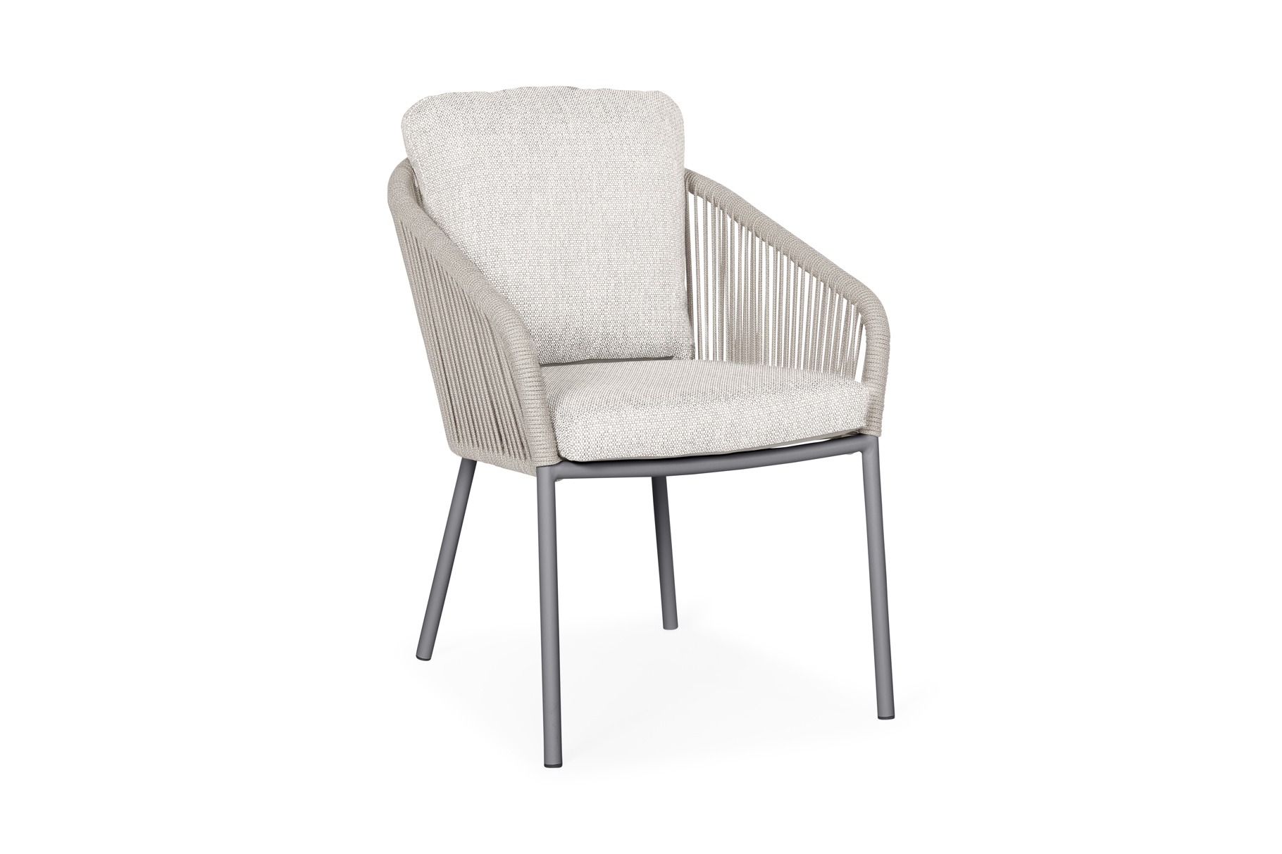 Suns Nappa dining chair Matt Royal Grey / Camel sand Fishbone weave