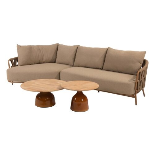 4 Seasons Outdoor Biarritz Chaise Lounge 4 delig Amber met June tafels - Afbeelding 2