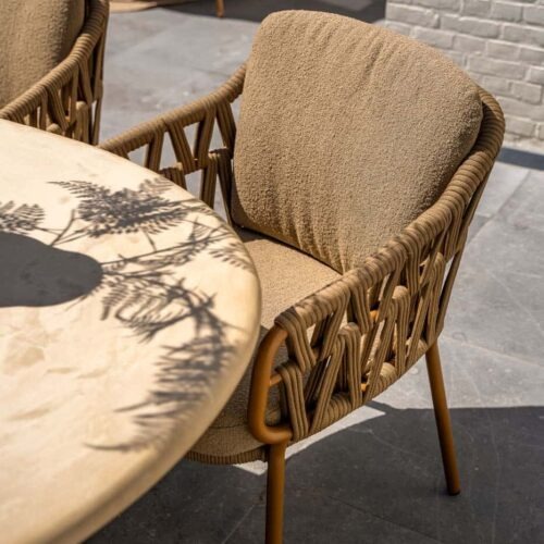 4 Seasons Outdoor Biarritz dining set 7 delig Amber met Hampton 240 cm - Afbeelding 2
