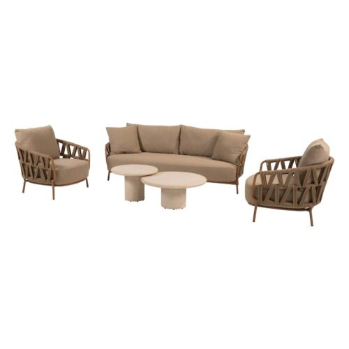4 Seasons Outdoor Biarritz sofa set 5 delig Amber Met Hampton