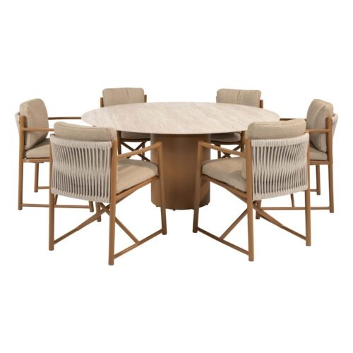 4 Seasons Outdoor Marina dining set 7 delig Amber met Colorado 160 cm tafel