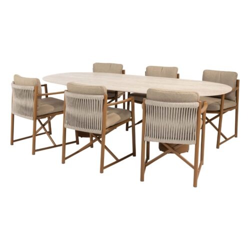 4 Seasons Outdoor Marina dining set 7 delig Amber met Colorado 240 cm tafel