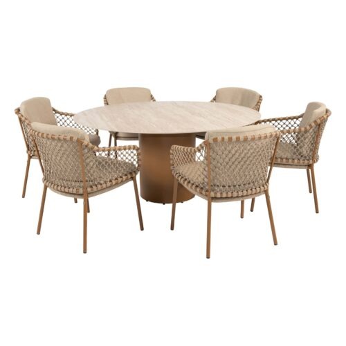 4 Seasons Outdoor Martinique dining set 7 delig Amber met Colorado 160 cm tafel