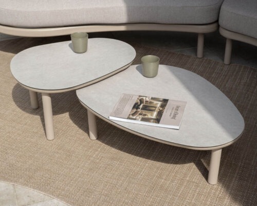 4 Seasons Outdoor Monroe koffie tafels 2 stuks Latte - Afbeelding 2