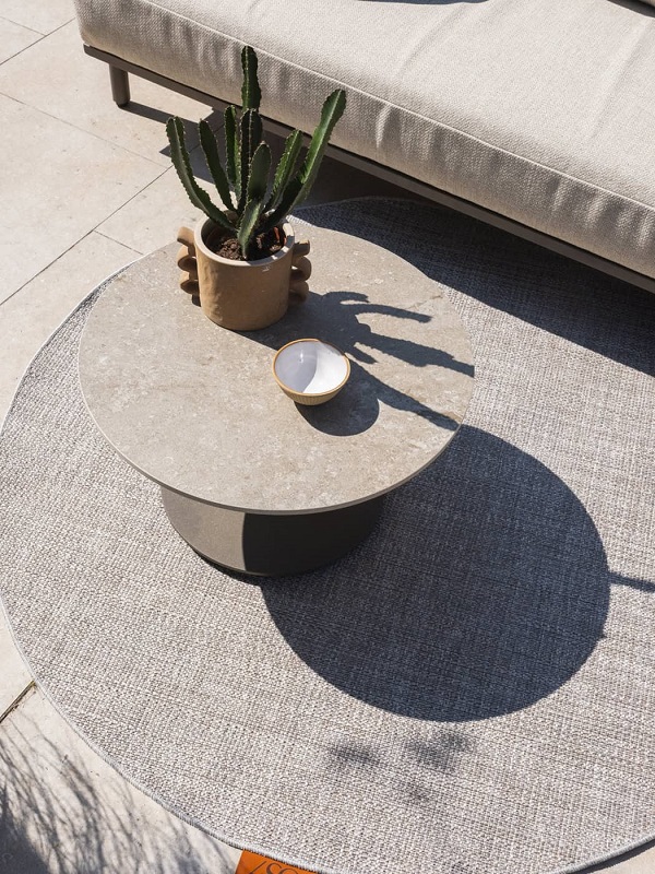 4 Seasons Outdoor Boaz koffie tafel keramiek 60 x 35 cm Terre - Afbeelding 2