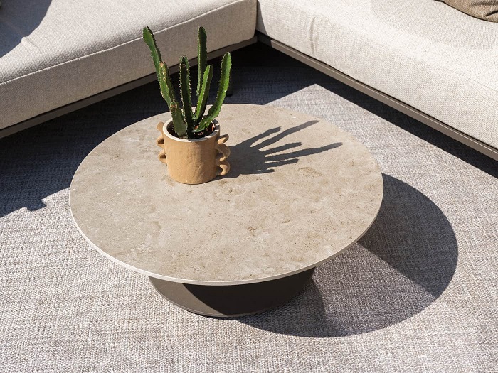 4 Seasons Outdoor Boaz koffie tafel keramiek 80 x 30 cm Terre - Afbeelding 2