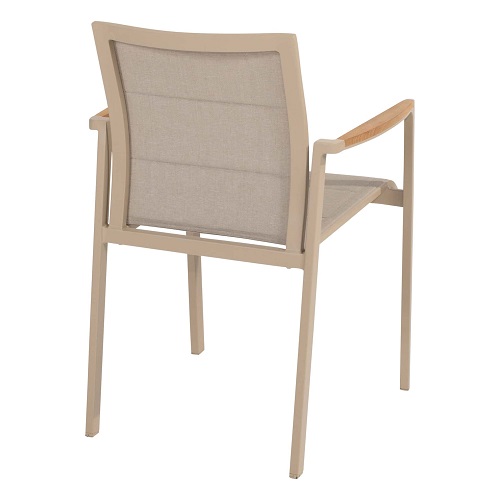 4 Seasons Outdoor Cortina Stapelbare Dining Chair Latte - Afbeelding 2