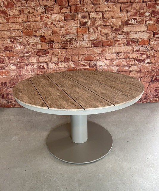 Sens Line Bonita dining tafel 134 cm rond Taupe Nonwood