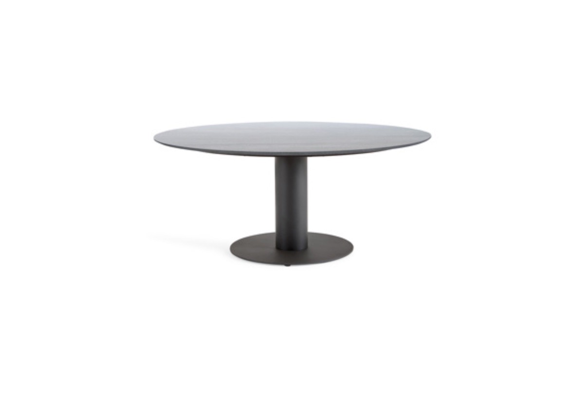 Suns Grado Tuintafel 150 cm Rond Matt Royal Grey / HPL Carbon Stone