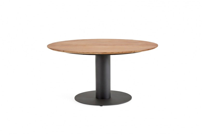 Suns Grado Tuintafel 170 cm Rond Teak Top Matt Royal Grey