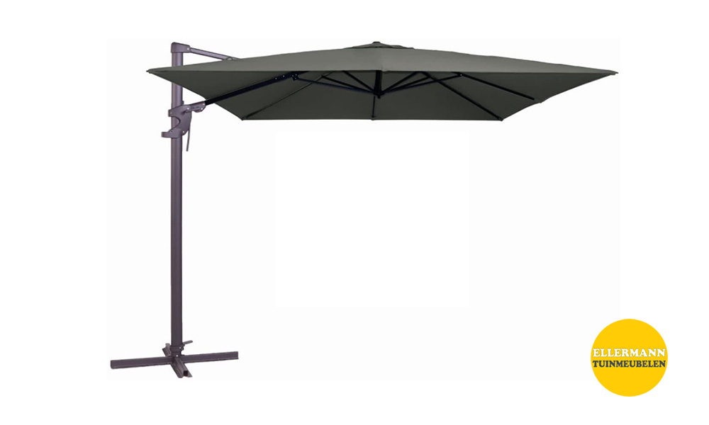 Madison monaco Parasol Flex Square grey 3x3