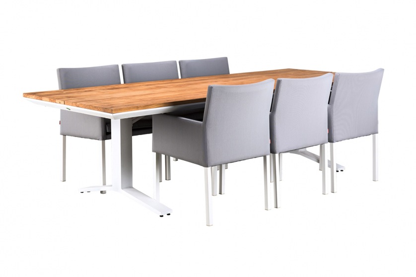Stockholm Bench van Suns 220 cm matt royal grey - Afbeelding 4