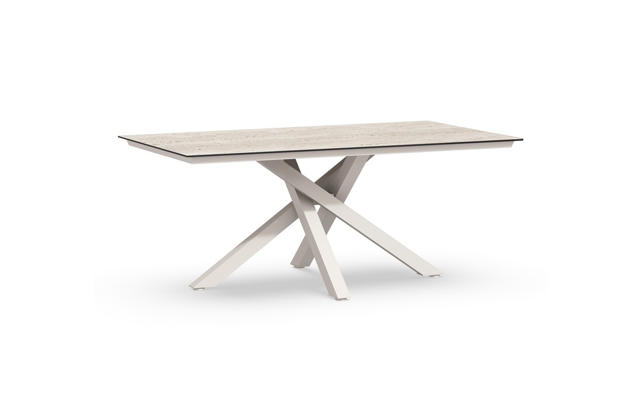 Tierra Outdoor Orion tuintafel 180 cm trespa Creme-White