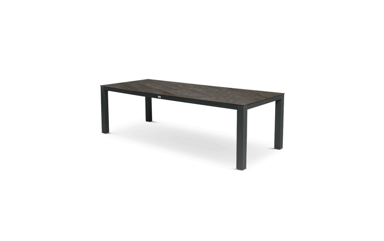 Tierra Outdoor Briga Trespa tafel 280 x 100 cm Top forrest grey