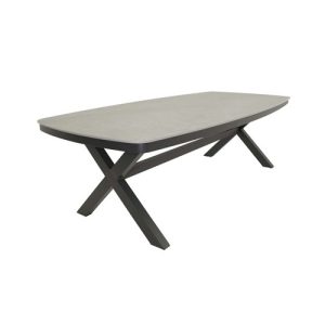 Lesli Living Davos dining tafel 240 cm Deens ovaal Antraciet