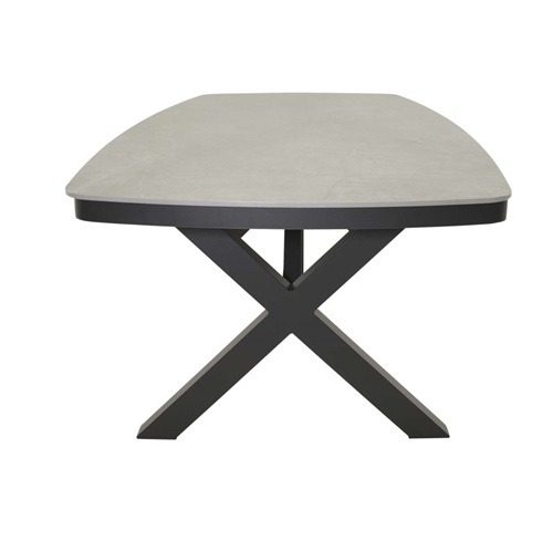 Lesli Living Davos dining tafel 240 cm Deens ovaal Antraciet - Afbeelding 3