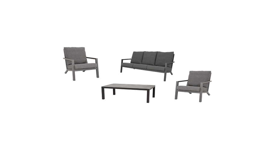 Lesli Living Down Town sofa set Grey