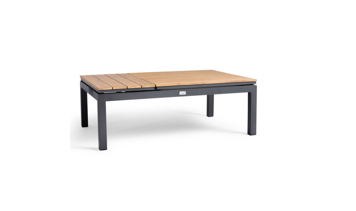 Tierra Outdoor Flip-Up koffietafel teak blad Antraciet