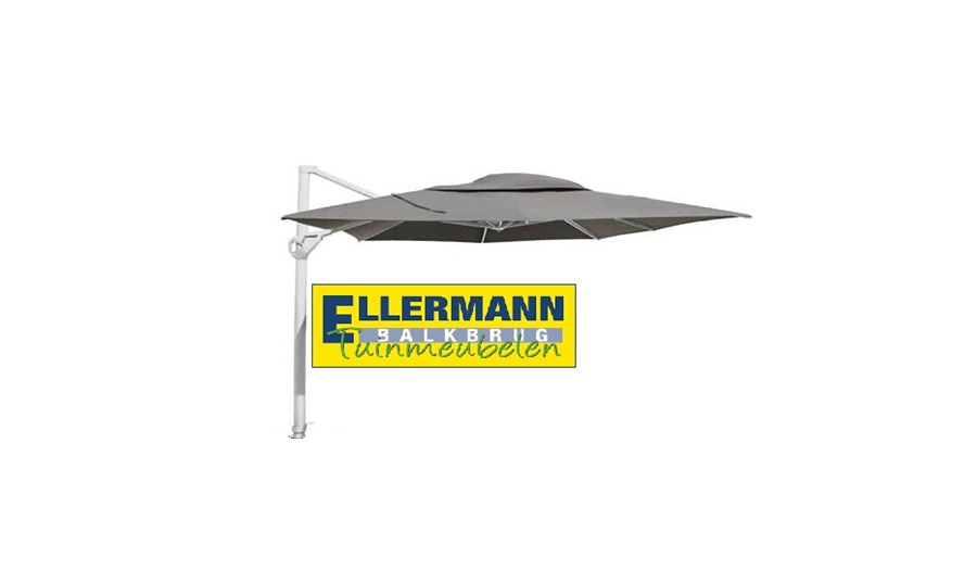 4 Seasons Outdoor Hacienda 3x4 frame White / doek charcoal ( antraciet )