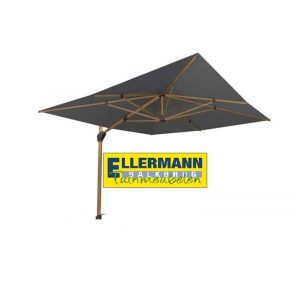 4 Seasons Outdoor Hacienda 3x4 frame wood look / doek charcoal ( antraciet )