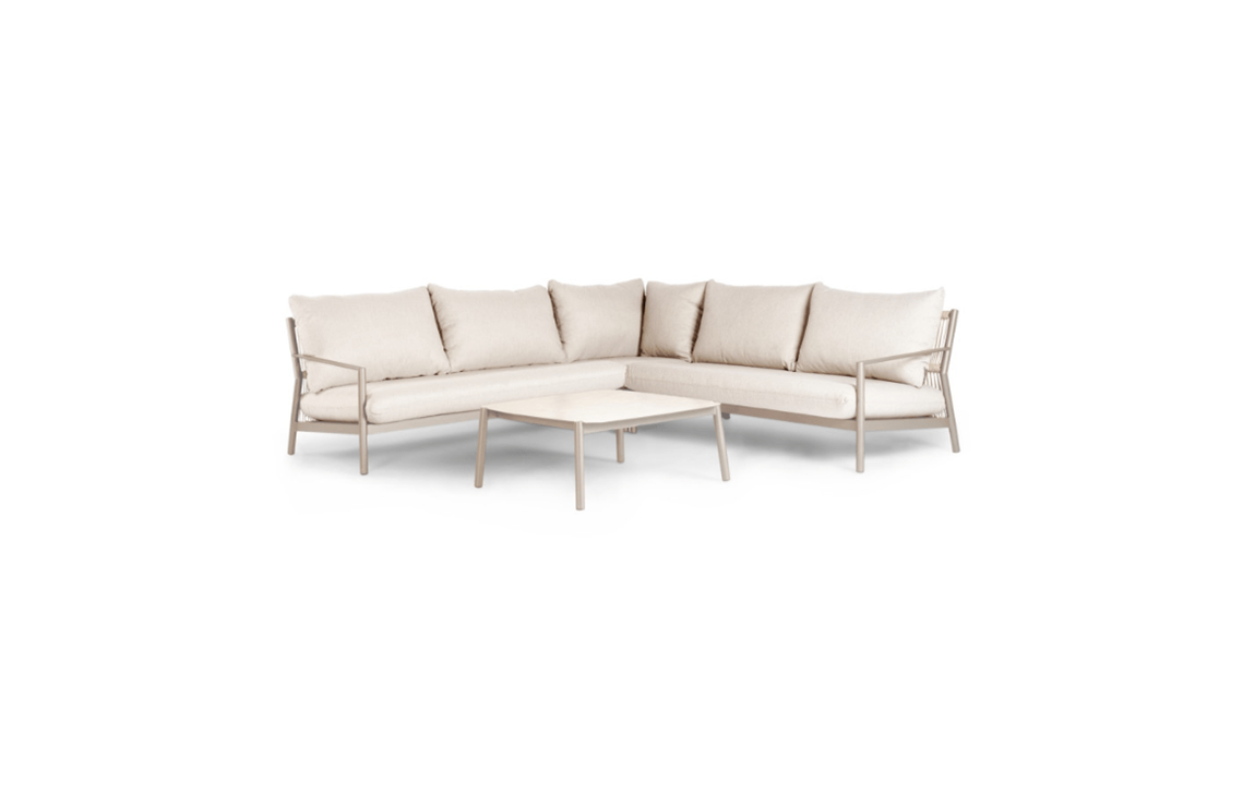 Tierra Outdoor Monti lounge corner set Champagne