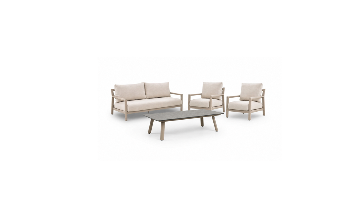 Tierra Outdoor Oasis sofa set 4 delig Champagne