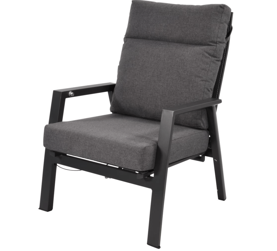 Lesli Living Ohio lounge chair verstelbaar Grey