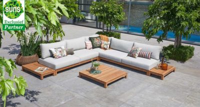Suns Portofino Lounge set kussens Soft grey mixed weave