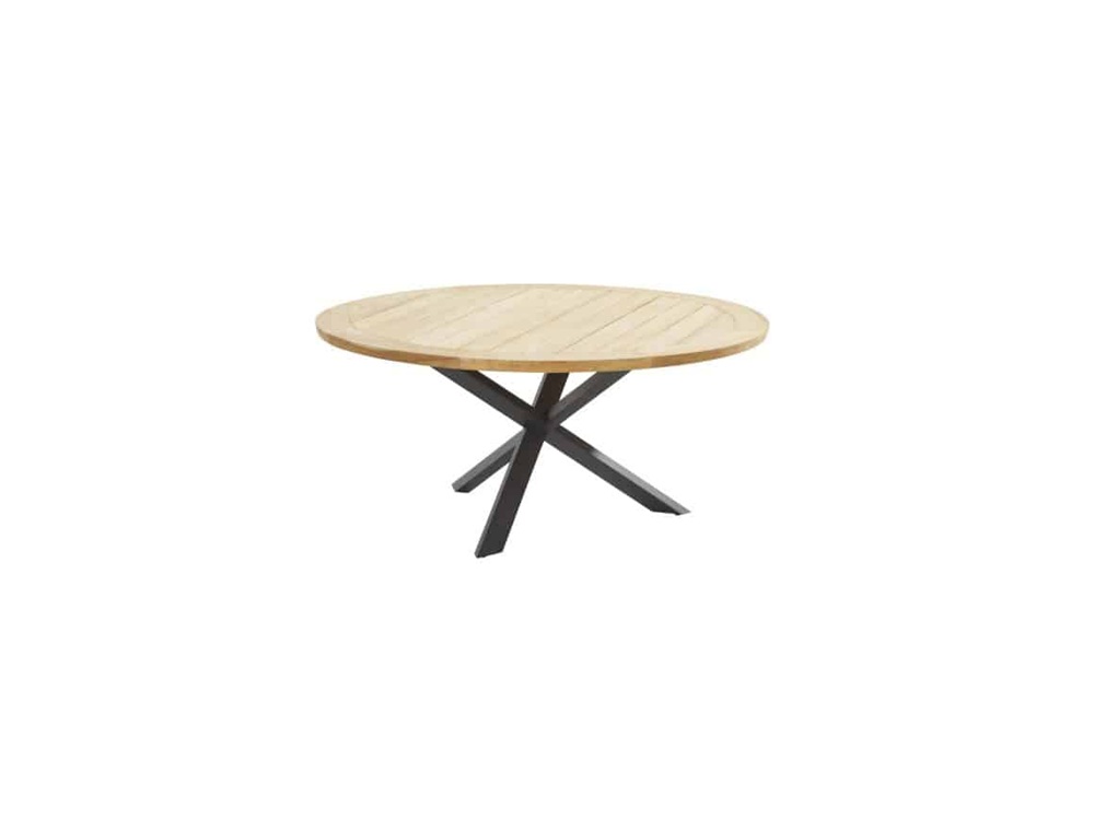 4 Seasons Outdoor Prado Teak Top Tafel 160 cm RVS onderstel