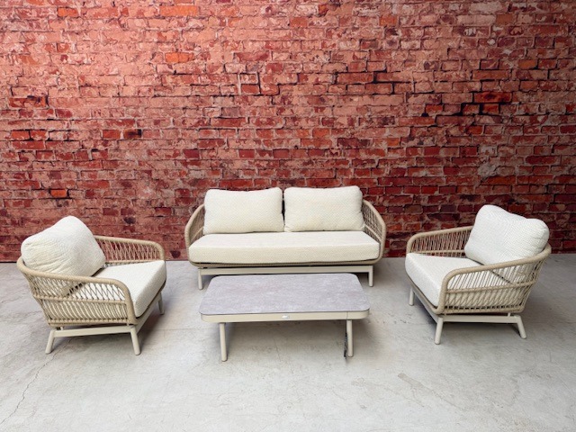 Sens Line Carlijn sofa set Taup/Sand 4 delig - Afbeelding 2