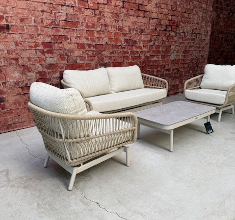 Sens Line Carlijn sofa set Taup/Sand 4 delig - Afbeelding 3