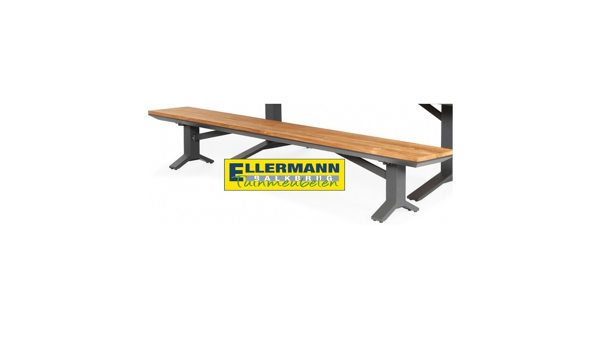 Stockholm Bench van Suns 220 cm matt royal grey