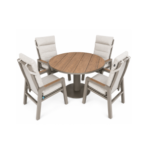 Sens Line Valerie dining set 5 delig Taupe Nonwood