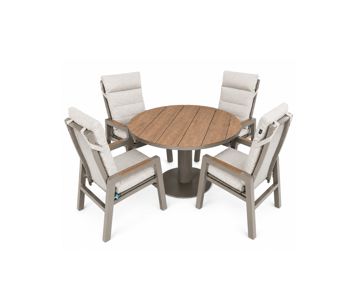 Sens Line Valerie dining set 5 delig Taupe Nonwood