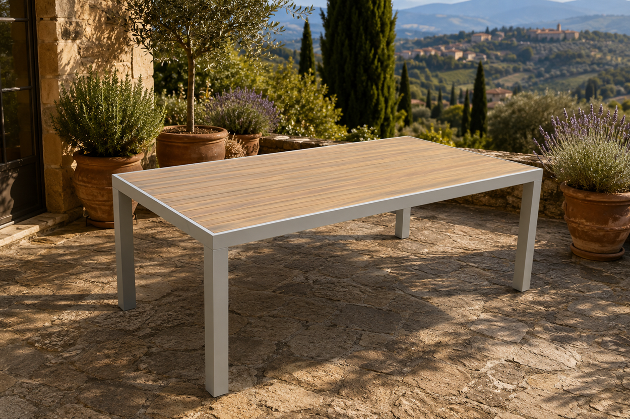 Sens Line Amari dining tafel 210 cm Aluminium Sand - Afbeelding 2