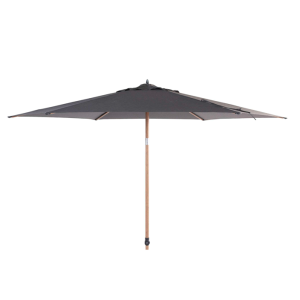 4 Seasons Outdoor Azzurro 3m rond stokparasol frame Woodlook doek Charcoal