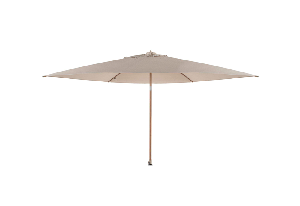 4 Seasons Outdoor Azzurro 3m rond stokparasol frame Woodlook doek Sand
