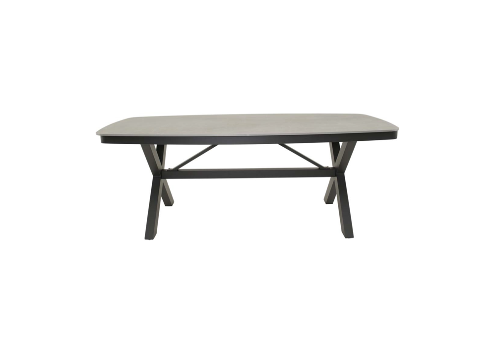Lesli Living Davos dining tafel 200 cm Deens ovaal Antraciet - Afbeelding 2