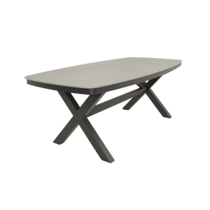 Lesli Living Davos dining tafel 200 cm Deens ovaal Antraciet