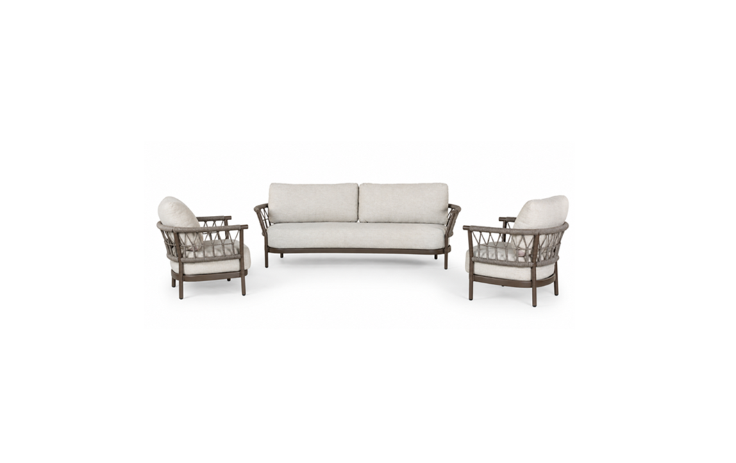 Tierra Outdoor Fresca sofa set Chocolat 3 delig
