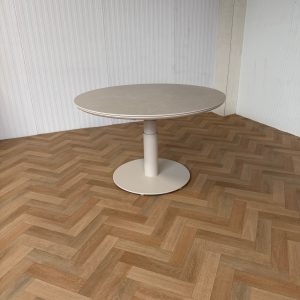 Lesli Living Geneva tafel hoog-laag 120 cm rond Crema
