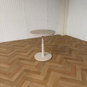 Lesli Living Geneva bijzettafel hoog-laag 59 cm rond Crema