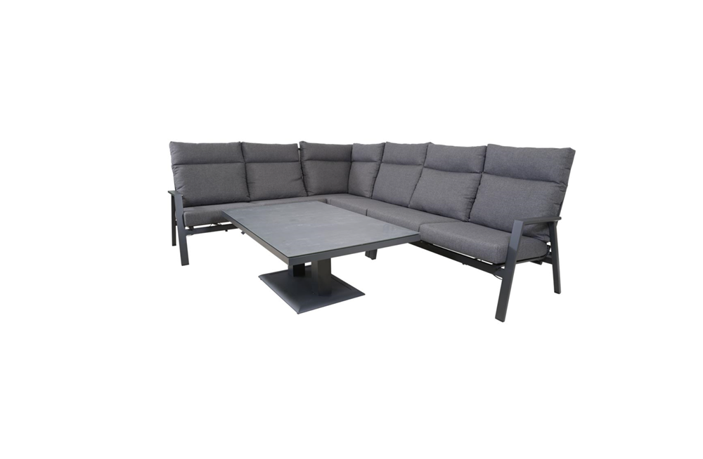 Lesli Living Ohio hoekset 5 delig met Mojito hoog laag tafel